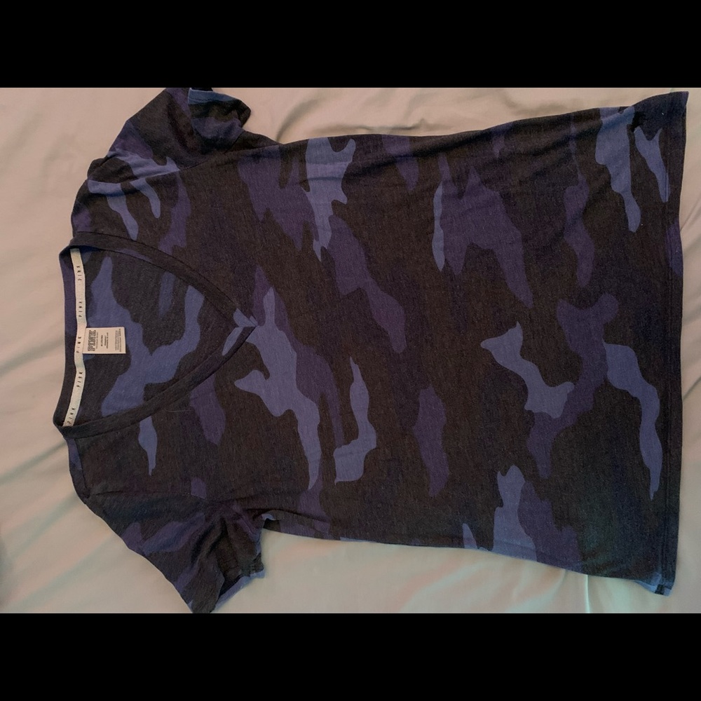 PINK Blue Cameo short Sleeve